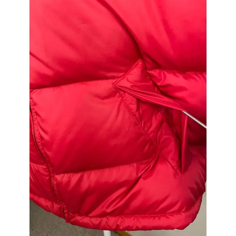 Lands' End Men's Red Puffer Vest - Size Large